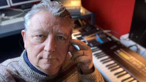 Wilfried Dockx in his recording studio