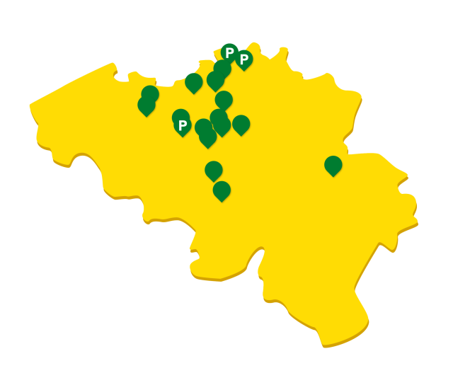 Landkaart Dockx locaties