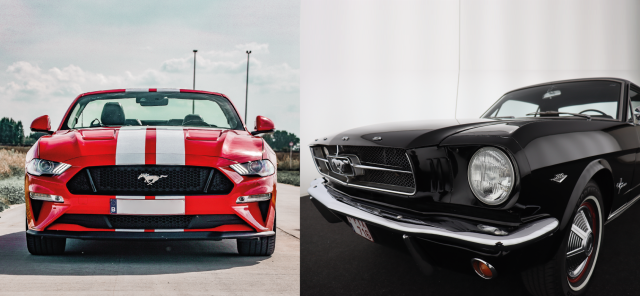 Ford Mustang GT 2019 and Ford Mustang '64 1/2