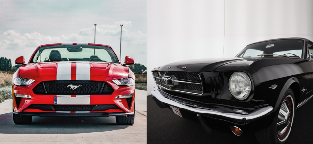 Ford Mustang GT 2019 et Ford Mustang '64 1/2